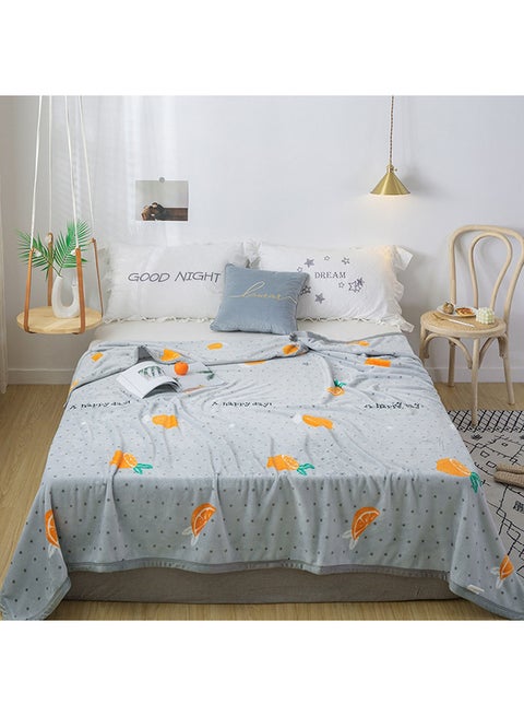 Fruit Pattern Throw Blanket cotton Multicolour 200x230cm