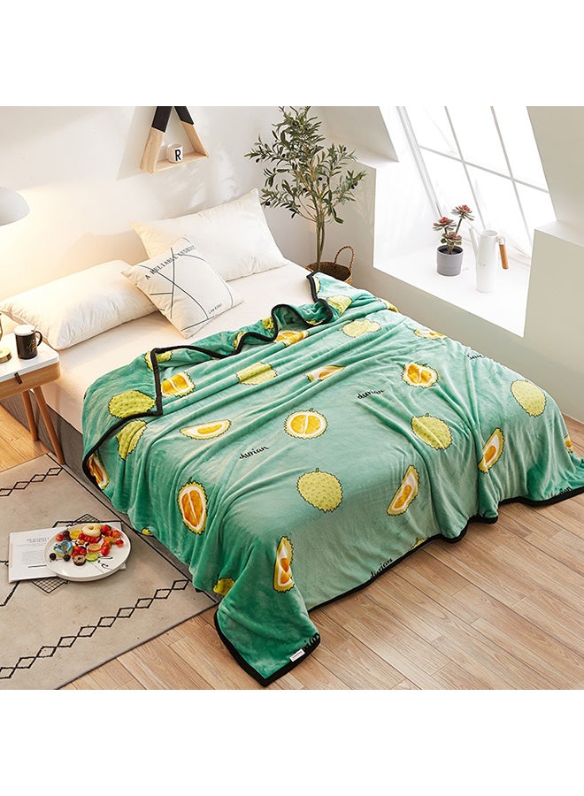 بطانية مريحة وبتصميم مزين بفواكه cotton أخضر 150x200سم  - Image 3