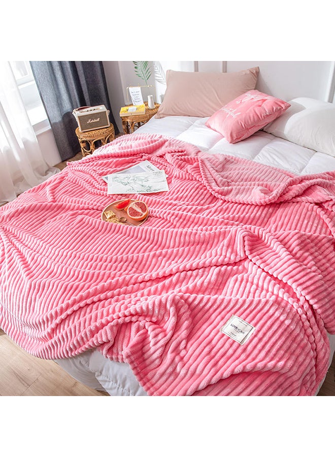 دفاية بلون سادة polyester وردي 150x200سم