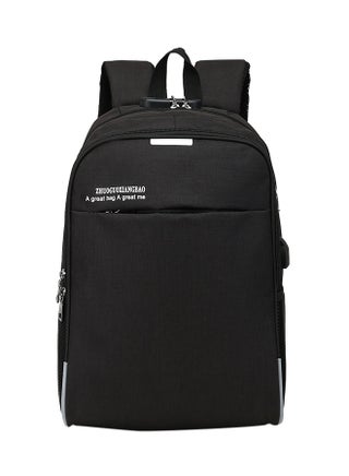 Fashion Antitheft Coded Lock Waterproof Backpack With USB Charger Black - v1569255297/N30141799A_1