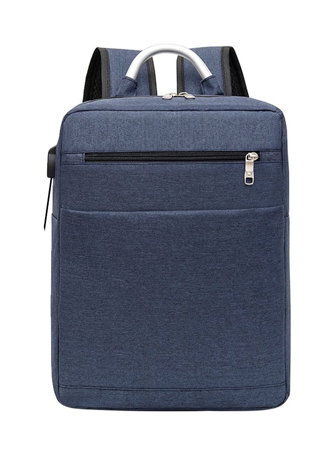 Fashion Brief Design Laptop Backpack Blue 
