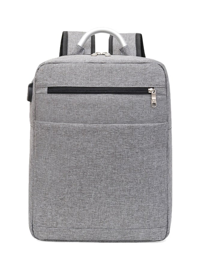 Fashion Brief Design Laptop Backpack Grey 