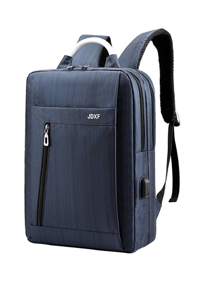 Fashion Brief Design Business Laptop Backpack Dark Blue 