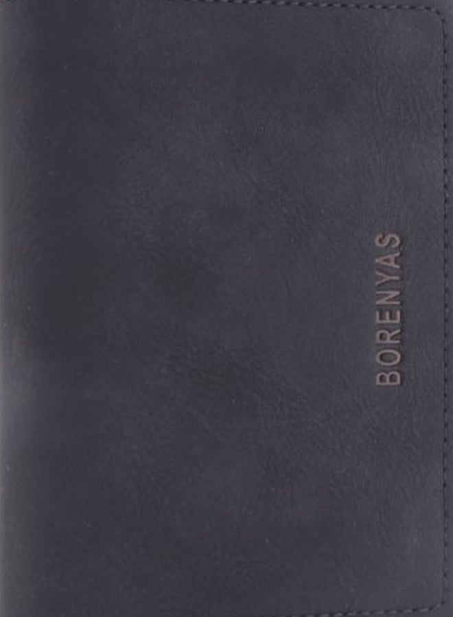 Casual Plain Style Wallet Black