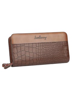 Crocodile Pattern Patchwork Hand Hold Clutch Brown - v1569256612/N30132135A_1