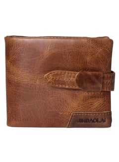 JINBAOLAI Multi-Functional Durable Vintage Wallet Brown  - Image 1