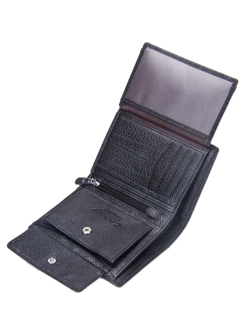 3-Fold Multi-Layer Casual Wallet Black