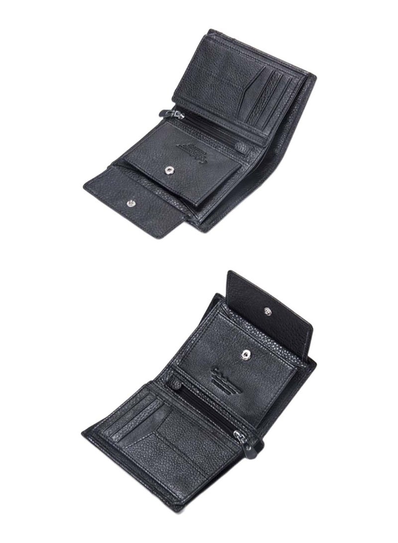 3-Fold Multi-Layer Casual Wallet Black