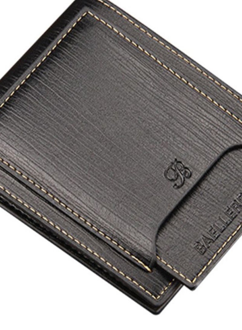 3-Fold Multi-Layer Casual Wallet Black