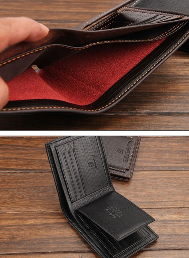 3-Fold Multi-Layer Casual Wallet Black