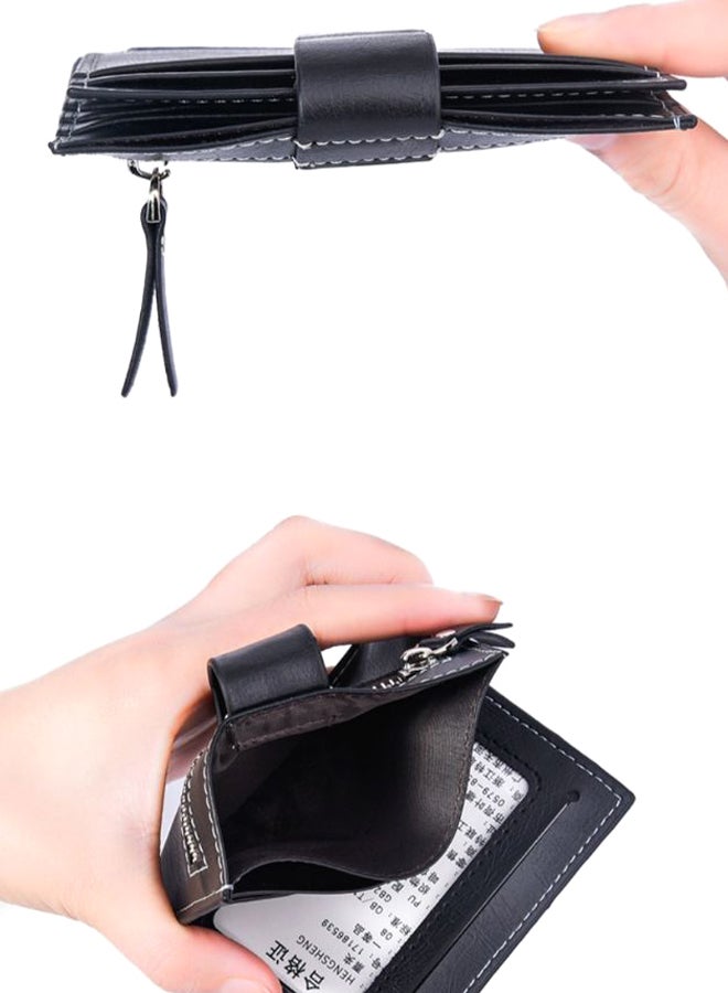 2-Fold Multi-Layer Anti Theft Casual Wallet Black