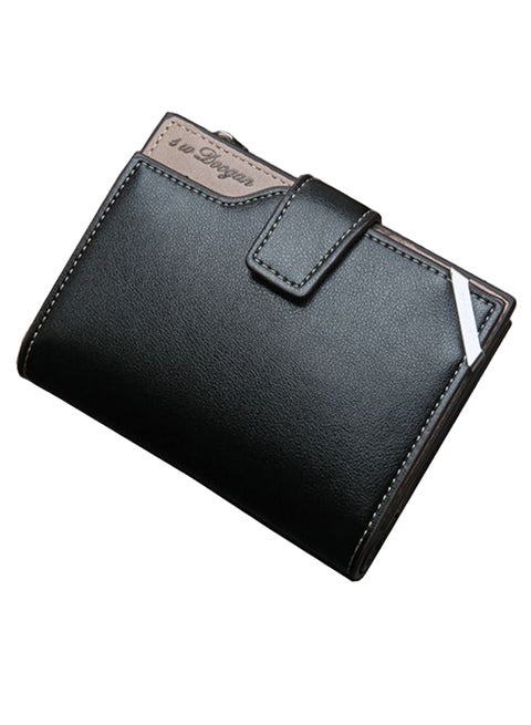 3-Fold Brief Design Casual Style Wallet Black/Brown
