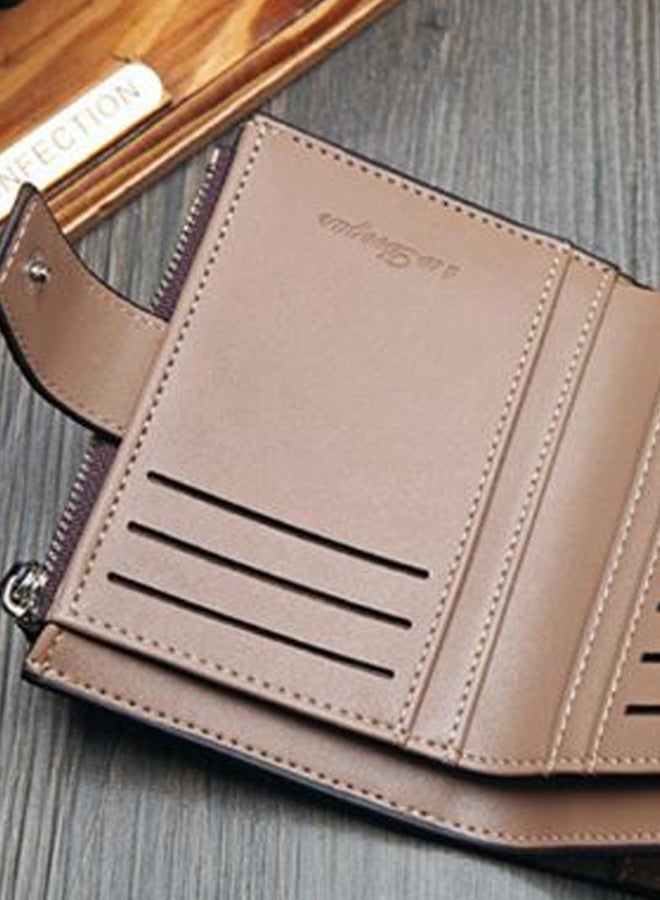3-Fold Brief Design Casual Style Wallet Black/Brown