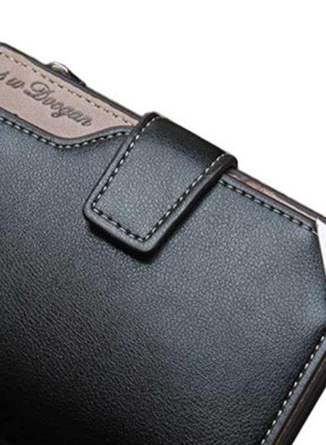 3-Fold Brief Design Casual Style Wallet Black/Brown