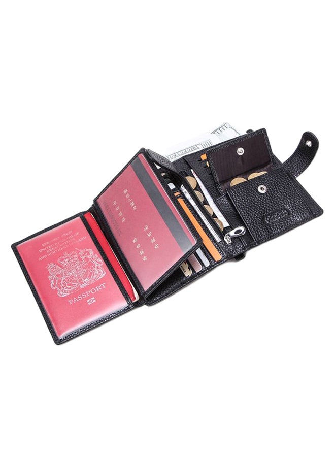 Generic 3-Fold Vintage Casual Card Holder Wallet Black  - Image 2