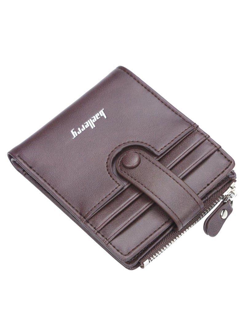Bifold Multi-Layer Anti-Theft Wallet Brown