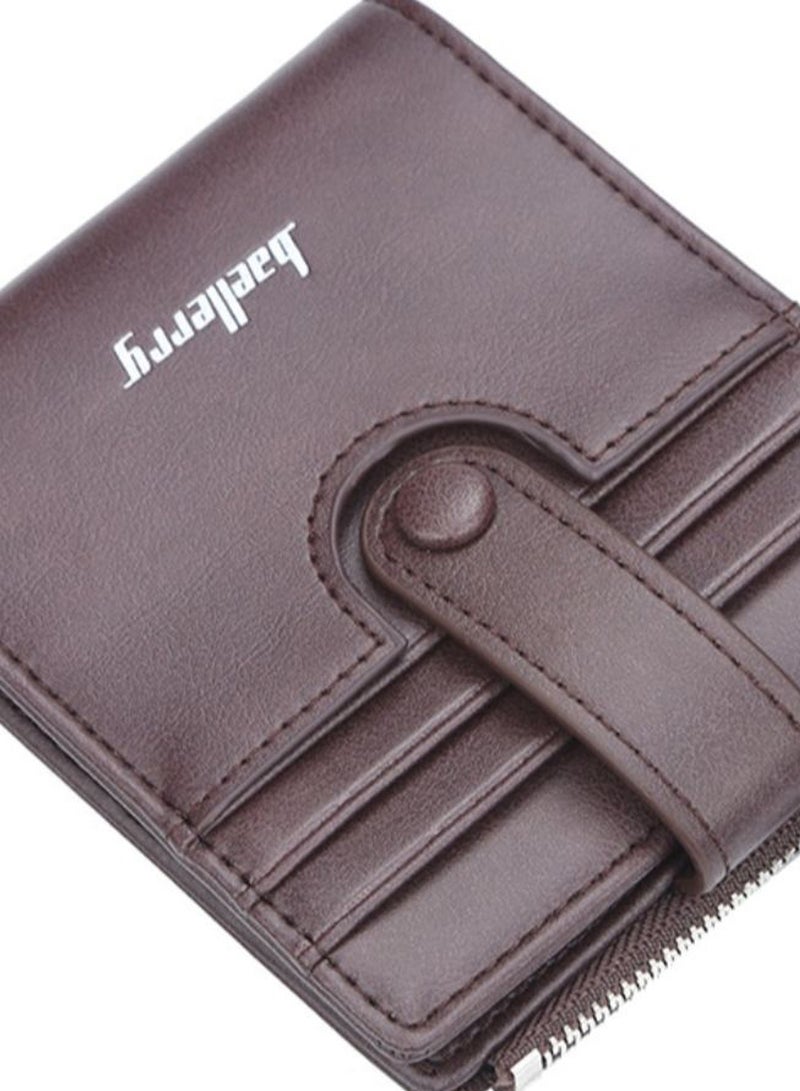Bifold Multi-Layer Anti-Theft Wallet Brown