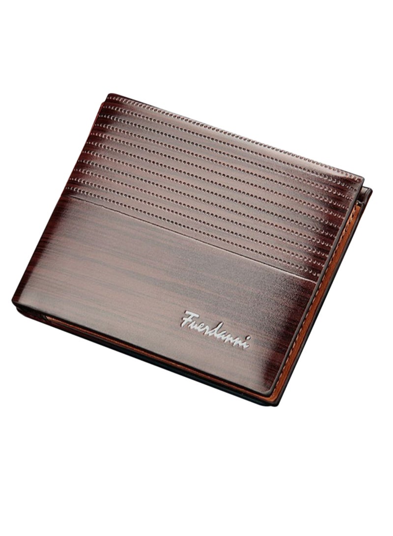 Fuerdanni Bifold Embossed Business Wallet Brown - Image 1
