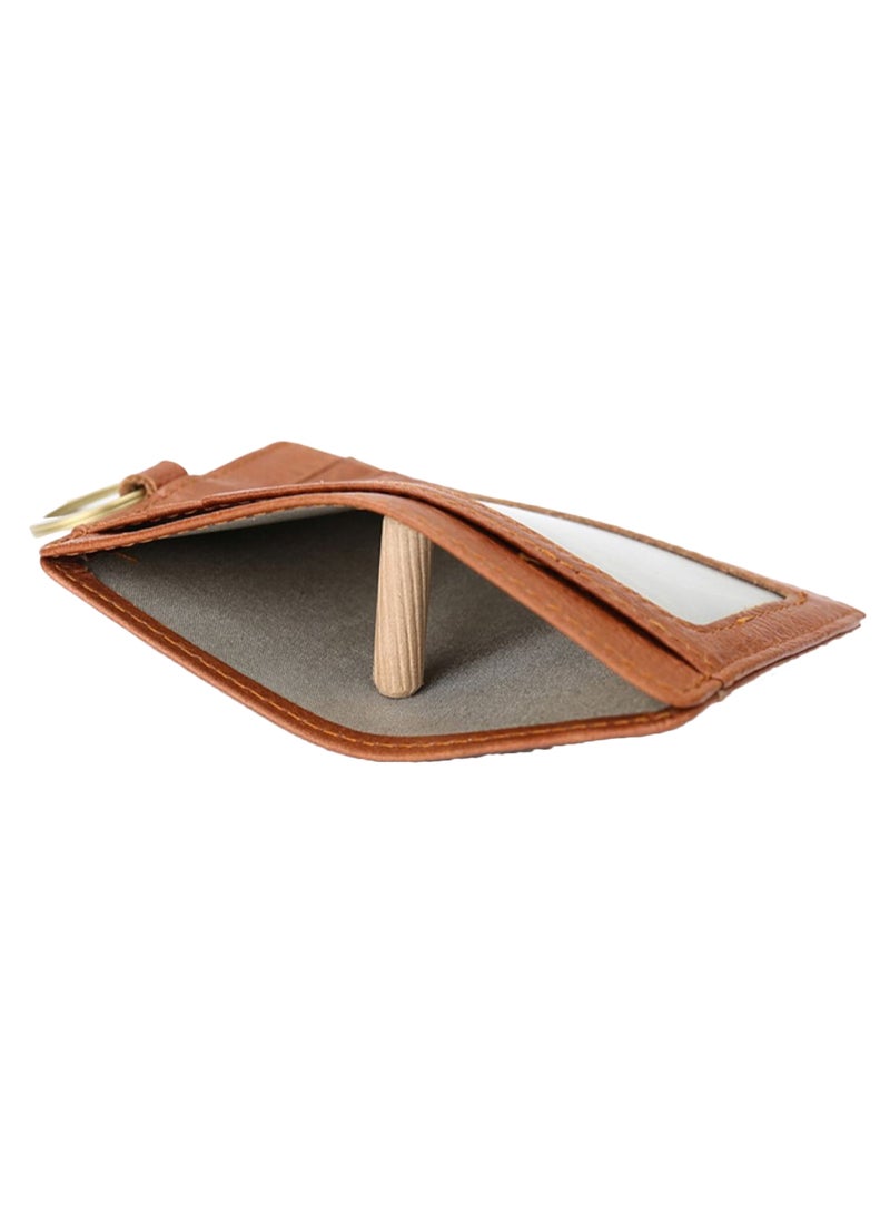 GUBINTO - Anti-Magnetic Key Ring Vintage Wallet Brown - Image 1
