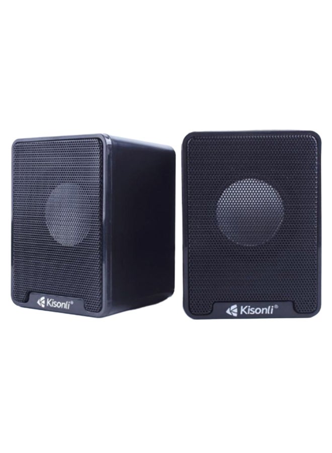Kisonli 2-Piece Mini Digital Speaker Set K100 Black - Image 1