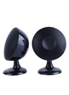 2-Piece USB Input Portable Mini Speaker Set S-888 Black