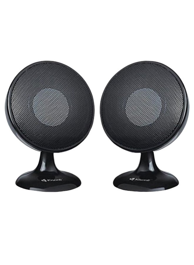 Kisonli - 2-Piece USB Input Portable Mini Speaker Set S-888 Black - Image 1