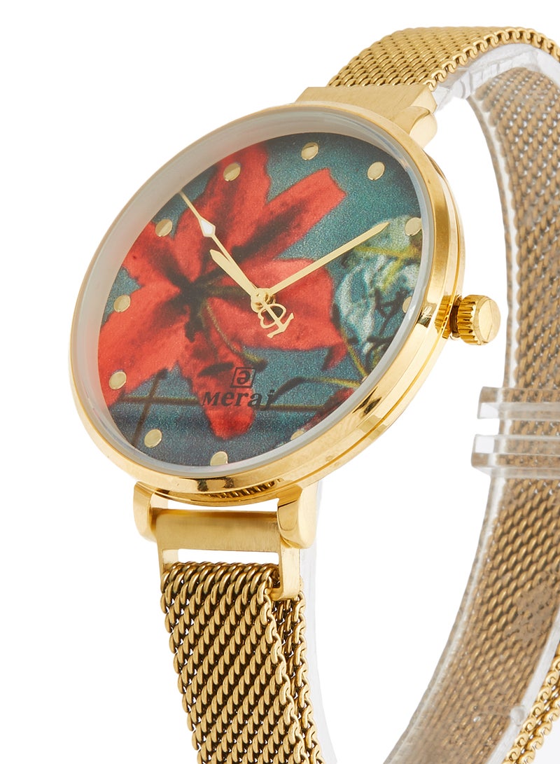 MERAJ - Girls' Alloy Analog Wrist Watch WEAR10018GPA - Image 1