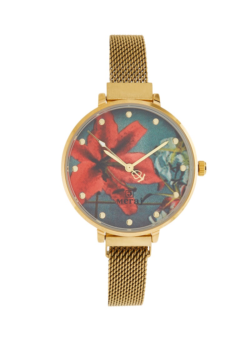 MERAJ - Girls' Alloy Analog Wrist Watch WEAR10018GPA - Image 1