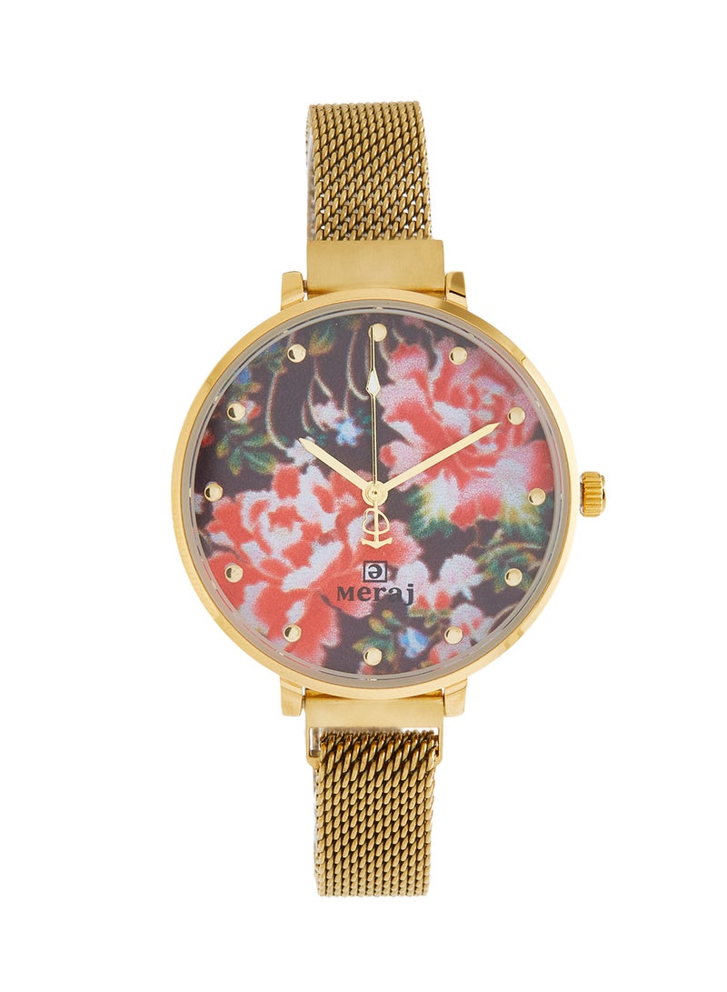 MERAJ girls Alloy Analog Wrist Watch WEAR10018GPC - Image 1
