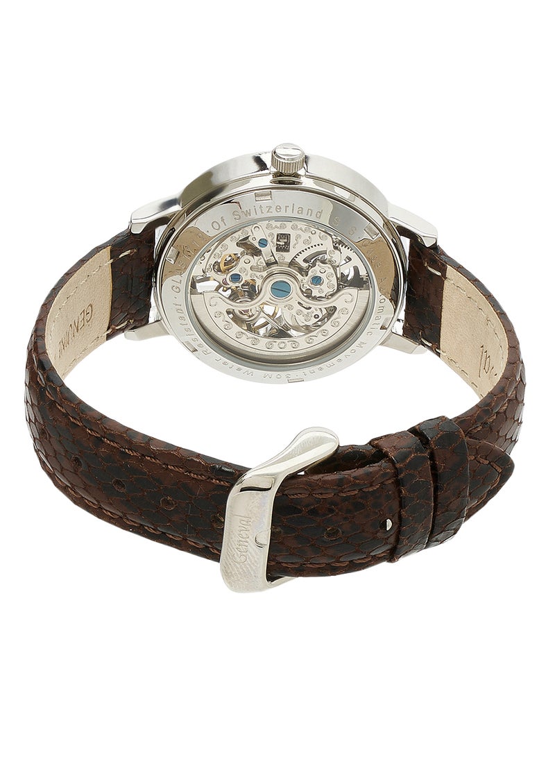 Geneval of Switzerland Women's Leather Analog Watch GLAS1712WWO  - Image 3