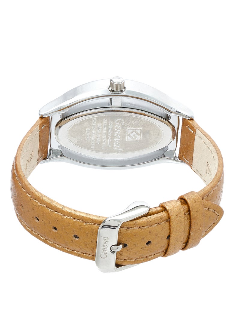 Geneval of Switzerland Women's Leather Analog Watch GLS146WWW  - Image 3