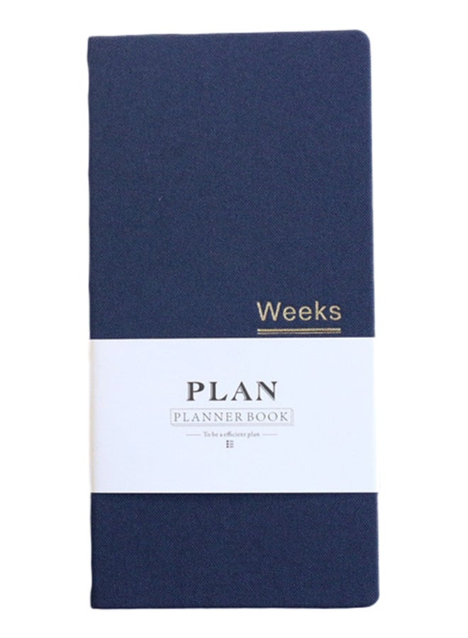 Classic Hardcover Office School Weekly Planner Notebook Blue