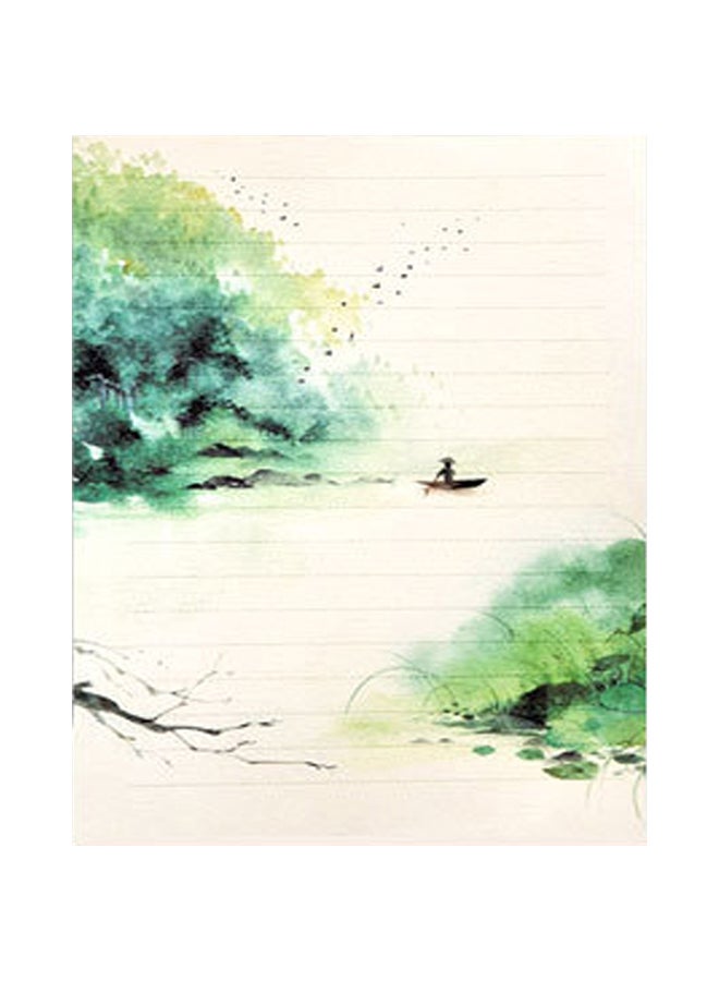 Generic 8-Piece Poetic Writing Horizontal Line Paper Set 