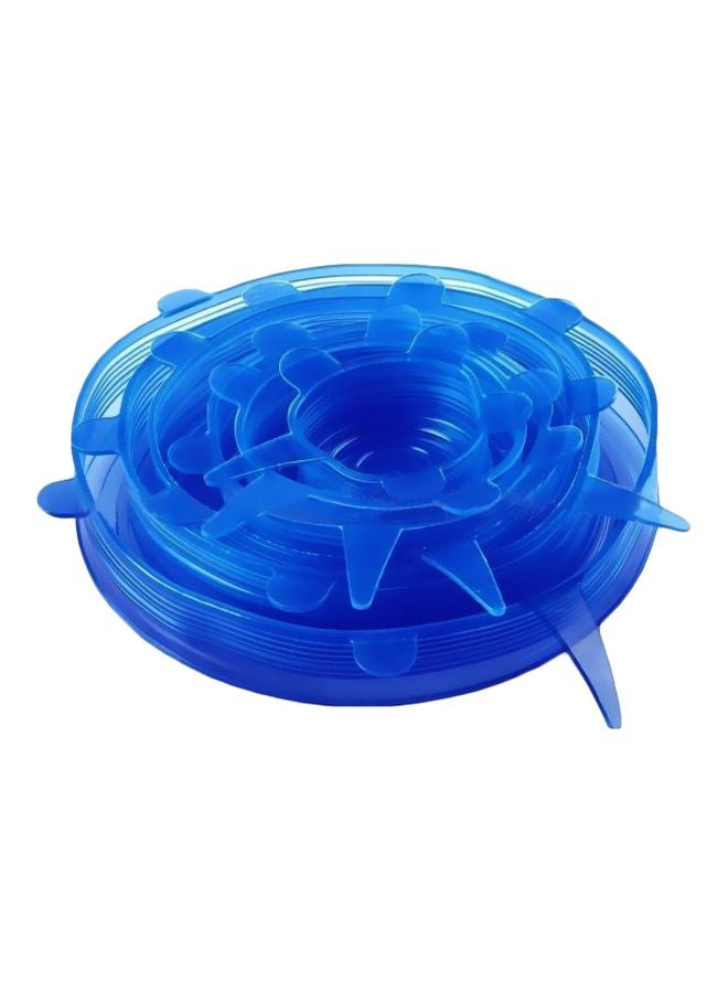 Generic 6-Piece Reusable Stretch Lids Blue  - Image 1