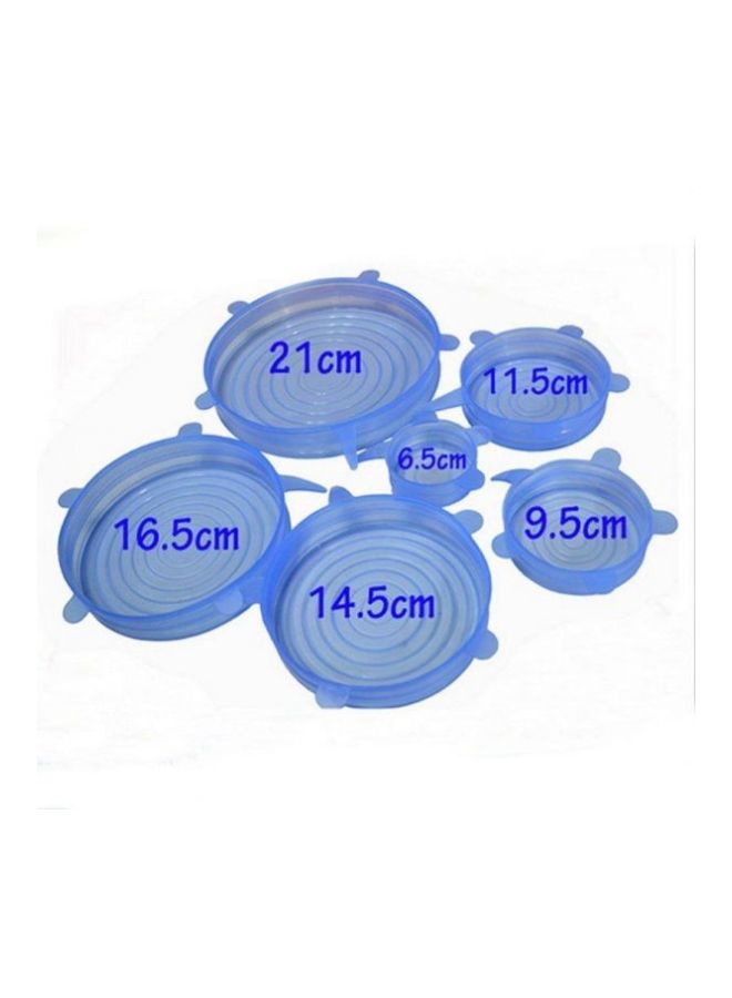 Generic 6-Piece Reusable Stretch Lids Blue  - Image 2