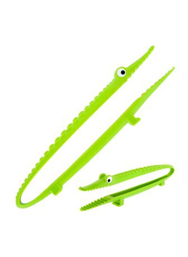 PYLONES Crocodile Shaped Tong Green 24x5x1.7centimeter