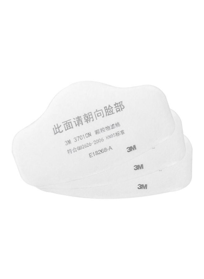 3M 10-Piece Anti Dust Mask Filter White 11x3x5centimeter - Image 1