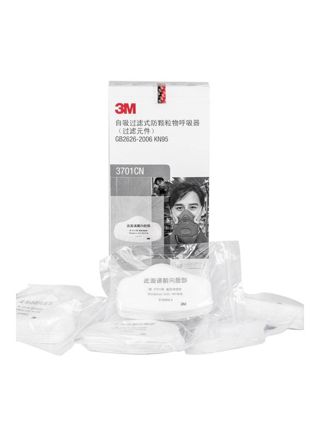 3M 10-Piece Anti Dust Mask Filter White 11x3x5centimeter - Image 3