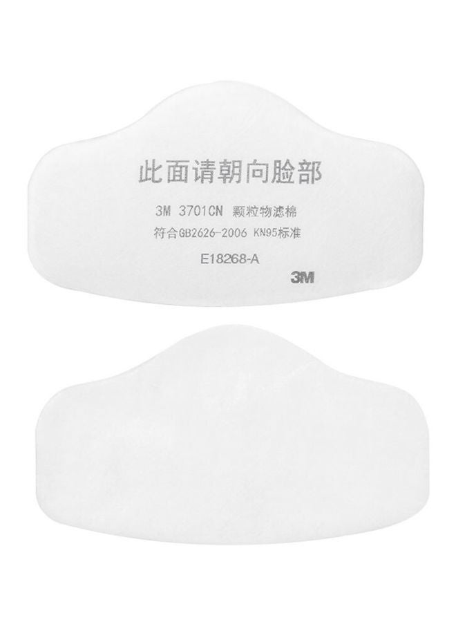 3M 10-Piece Anti Dust Mask Filter White 11x3x5centimeter - Image 5