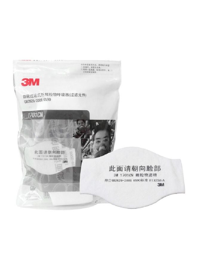 3M 10-Piece Face Mask Filter White 45grams  - Image 1