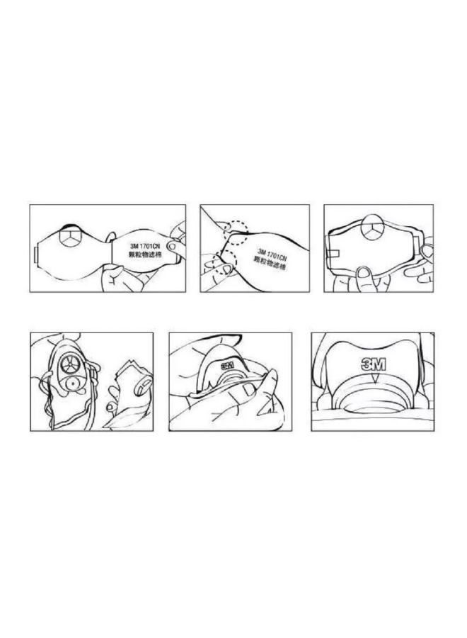 3M 10-Piece Face Mask Filter White 45grams  - Image 5