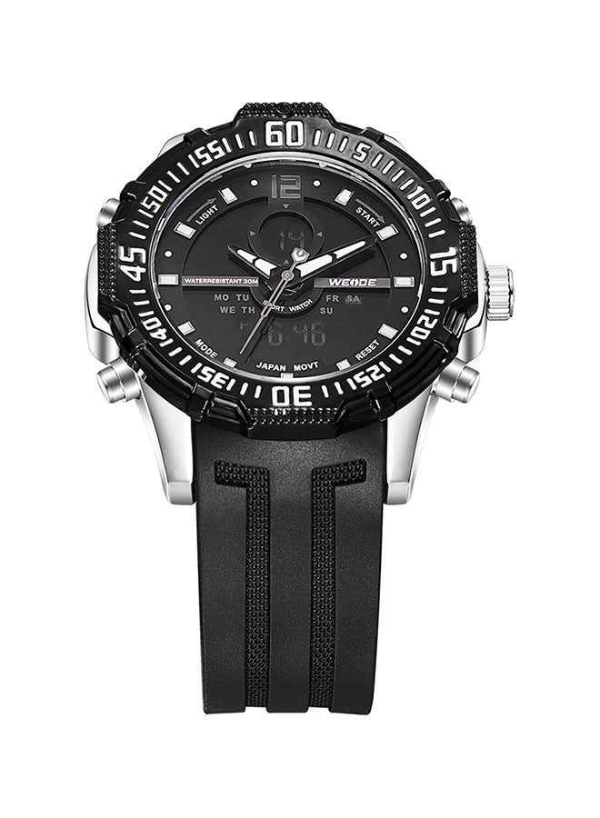 Weide Men's Silicone Analog/Digital Wrist Watch J4075B - Image 2