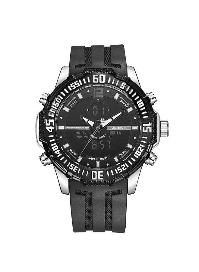 Weide Men's Silicone Analog/Digital Wrist Watch J4075B - Image 1