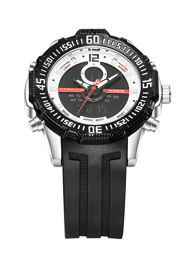 Weide men Silicone Analog/Digital Wrist Watch J4075W - Image 2
