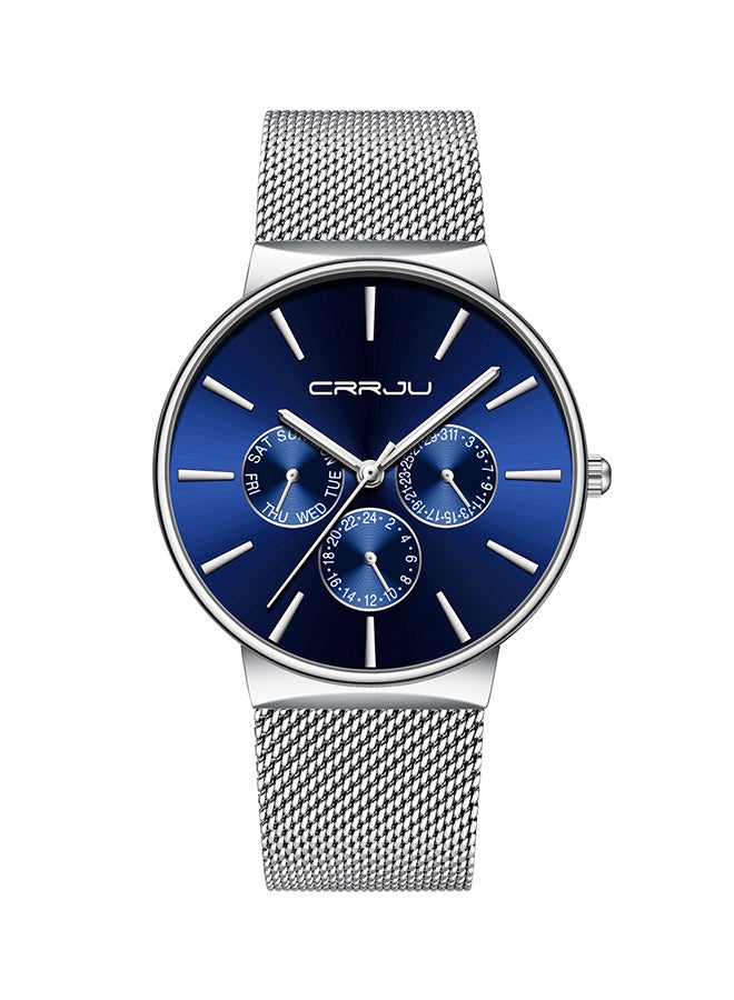 كرجو ساعة يد بعقارب وسوار من المعدن طراز J4005S للرجال - Image 1