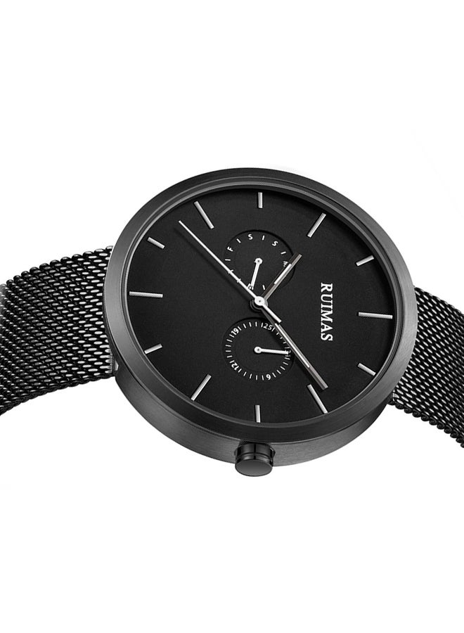 RUIMAS Men's Stainless Steel Analog Wrist Watch RS567G-BK-1 - Image 3