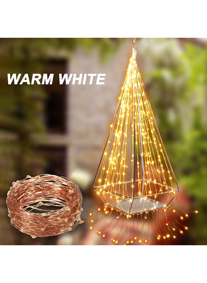 حبل إضاءة مكون من 100 مصباح LED يعمل بالطاقة الشمسية ومزود بعدد 8 أوضاع متعدد الألوان 12.50x6.00x8.00سم
