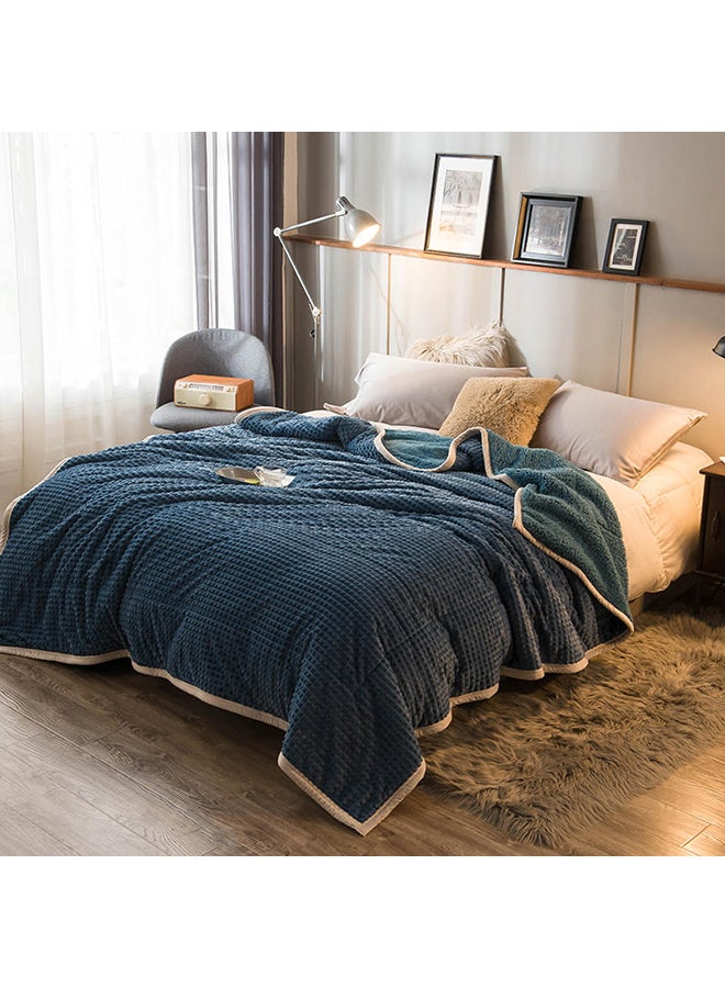 بطانية كاجوال دافئة مبتكرة ومريحة cotton أزرق 150x200سم 