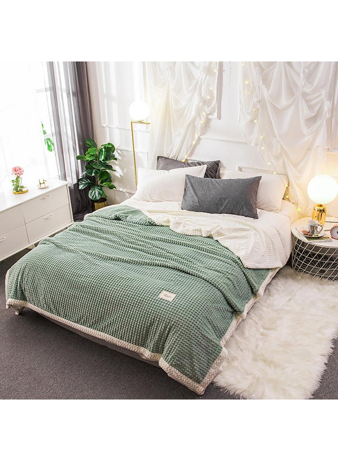 بطانية مريحة لينة بطبقتين cotton أخضر 180x200سم 