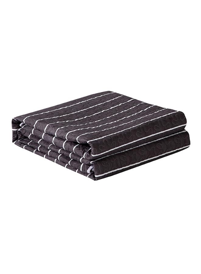 بطانية بنمط كتل الألوان وتصميم ذي ملمس مصقول من القطن cotton أسود 150x200سم 